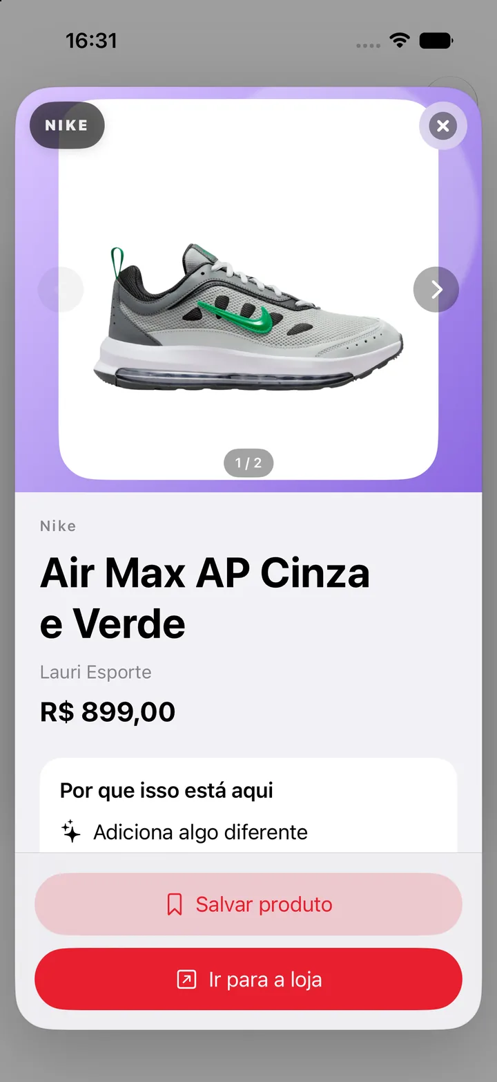 Detalhes de um produto no Achadi