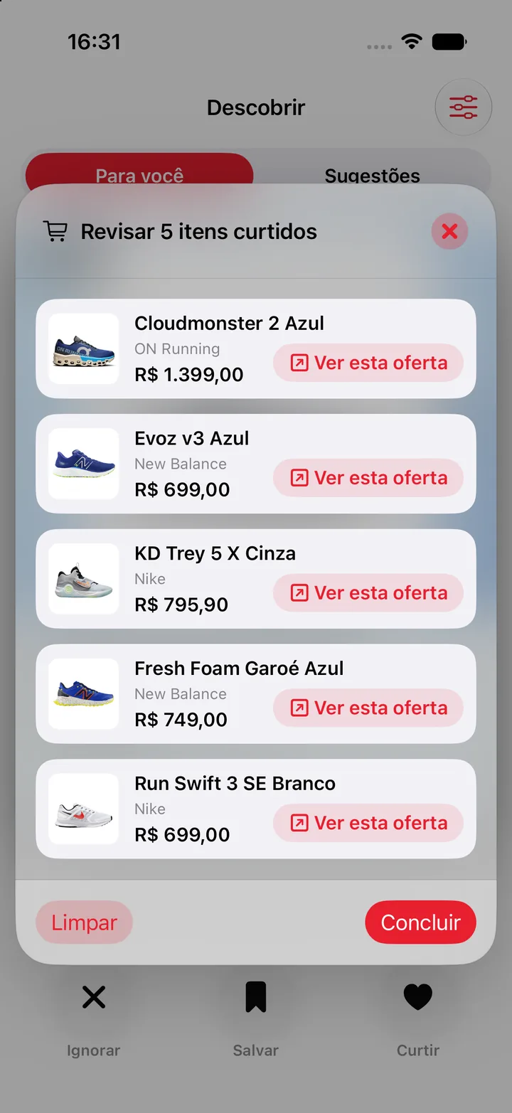 Revisão de produtos curtidos